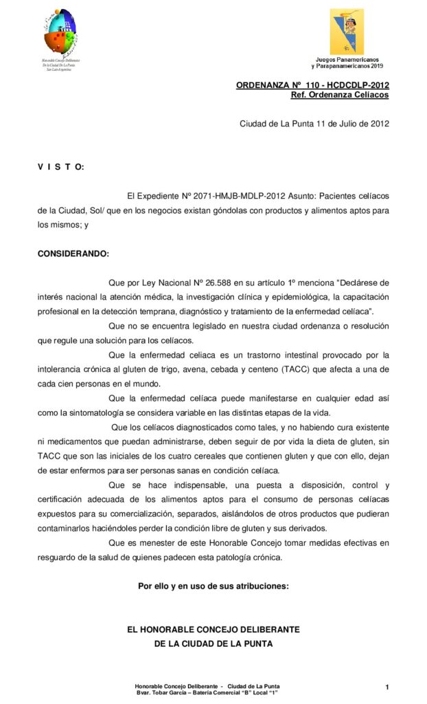 thumbnail of ORDENANZA Nº 110 CELIACOS LA PUNTA