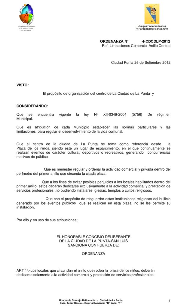 thumbnail of ORDENANZA Nº 112 Ref. Limitaciones Comercio Anillo Central – Iglesias – final 2