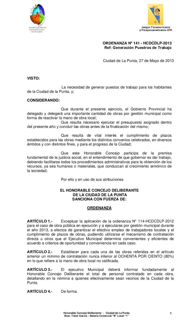 thumbnail of ORDENANZA Nº 141- Puestos de Trabajo