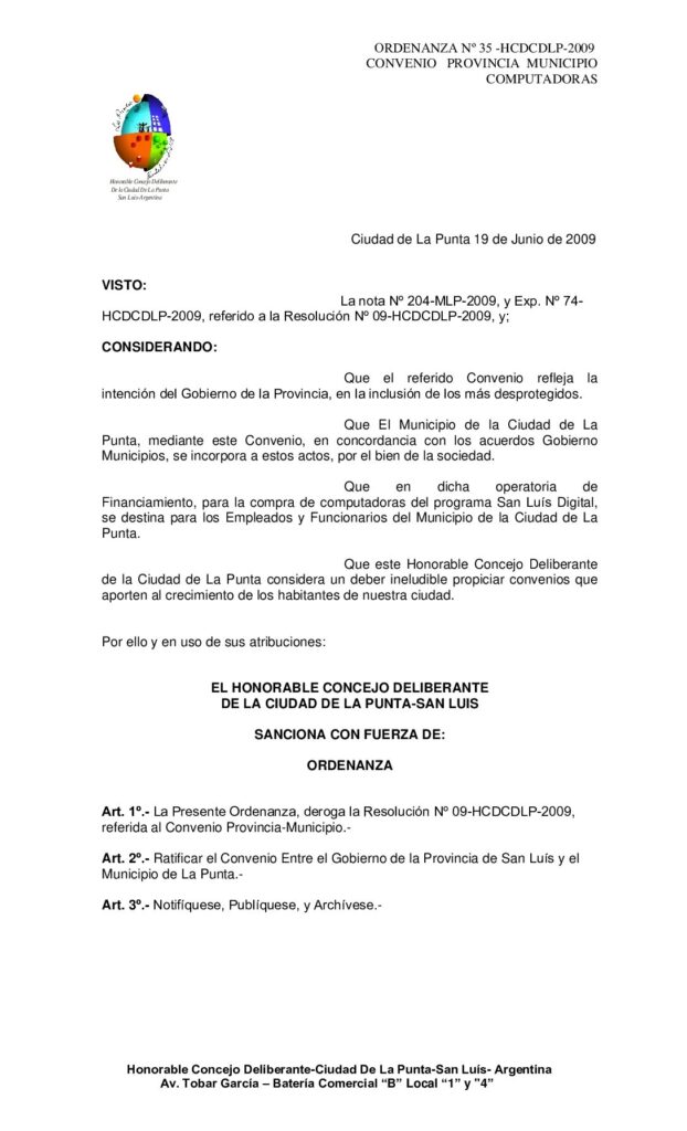 thumbnail of ORDENANZA Nº 35 CONVENIO GOV MUN-COMP