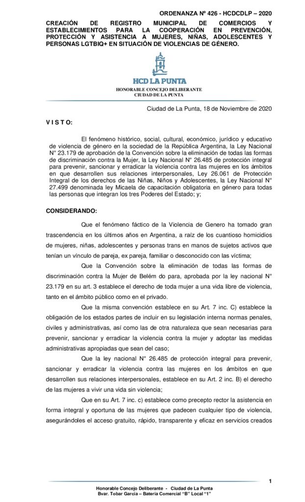 thumbnail of ORDENANZA Nº 426 -CREACION DE REGISTRO MUNICIPAL DE COMERCIOS Y ESTABLECIMIENTOS