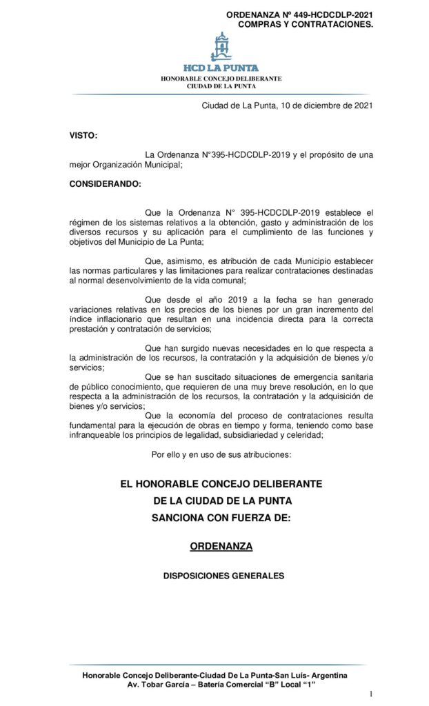 thumbnail of ORDENANZA Nº 449 – COMPRAS Y CONTRATACIONES