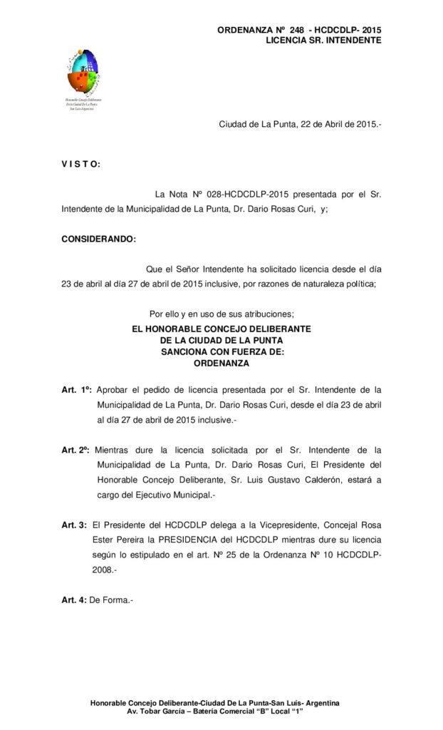 thumbnail of ORDENANZA N° 248 – LICENCIA SR. INTENDENTE (3 ra)
