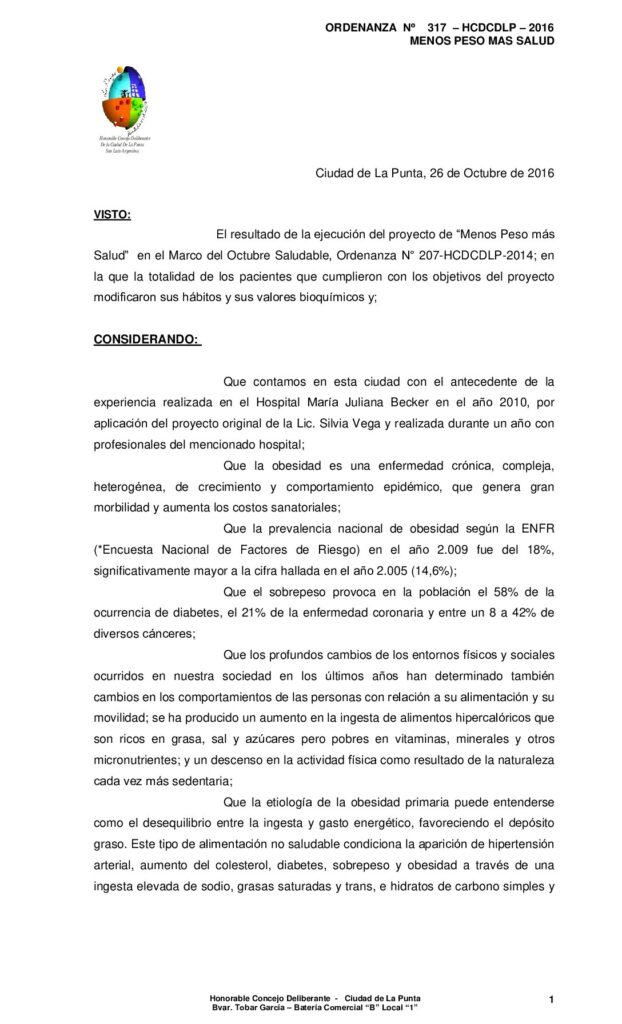 thumbnail of ORDENANZA N° 317 – MENOS PESO MAS SALUD
