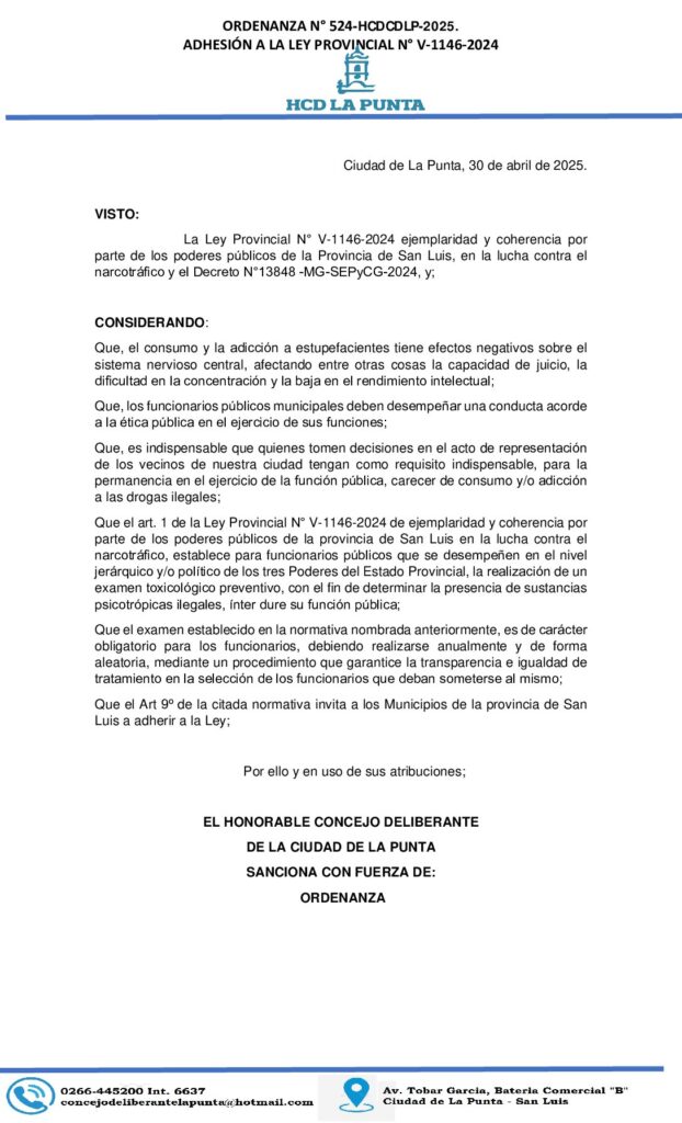 thumbnail of ORDENANZA N° 524- ADHESION LEY PROVINCIAL