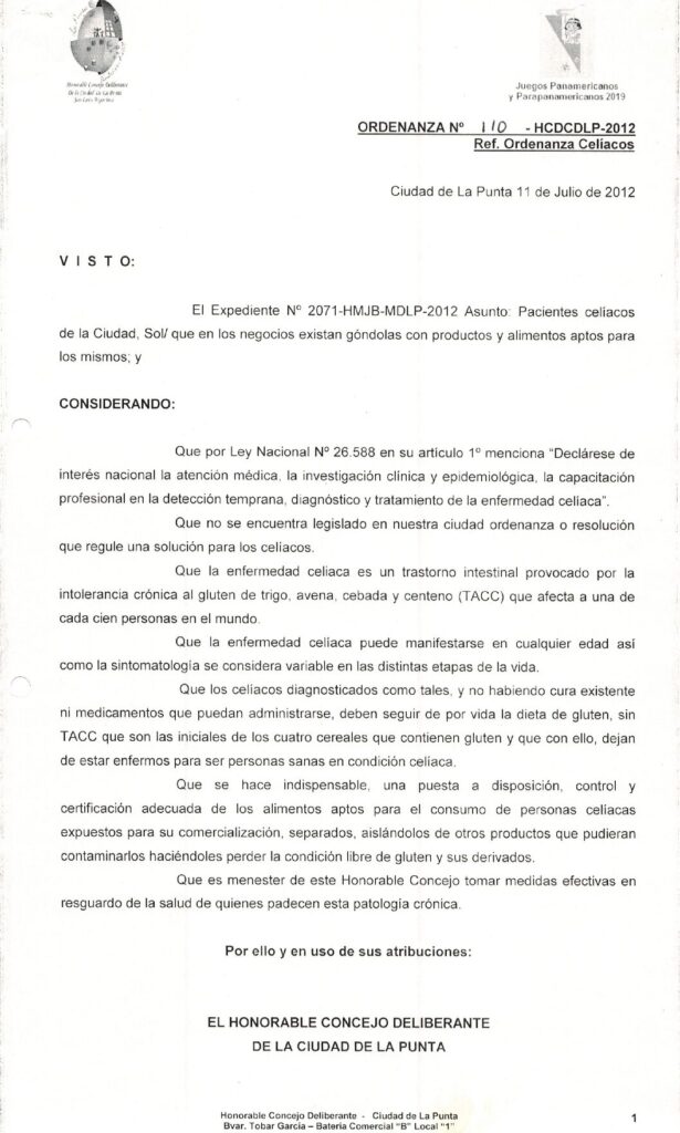 thumbnail of ORDENANZA N°110-VIGENTE-HCDCDLP-2012- Ref.ORDENANZA CELIACOS