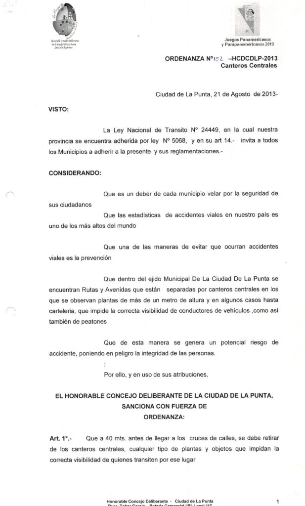 thumbnail of ORDENANZA N°152-VIGENTE-HCDCDLP-2013- CANTEROS CENTRALES