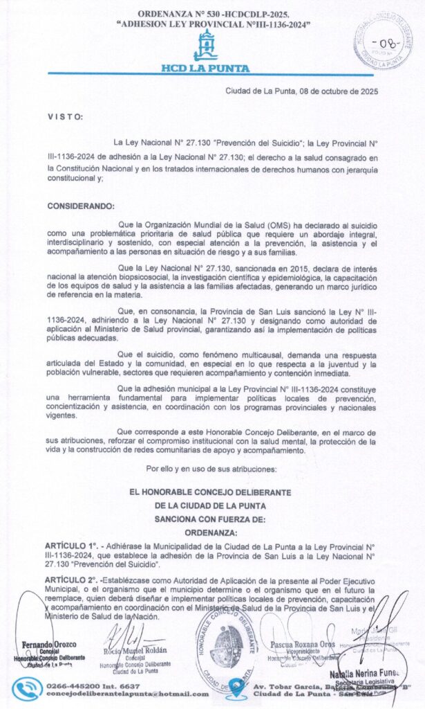 thumbnail of ORDENANZA N°530-VIGENTE-HCDCDLP-2025- ADHESION LEY PROVINCIAL N°III-1136-2024.