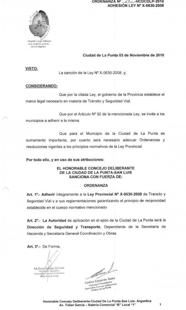 thumbnail of ORDENANZA N°72-VIGENTE-HCDCDLP-2010- ADHESION LEY N°X-0630-2008